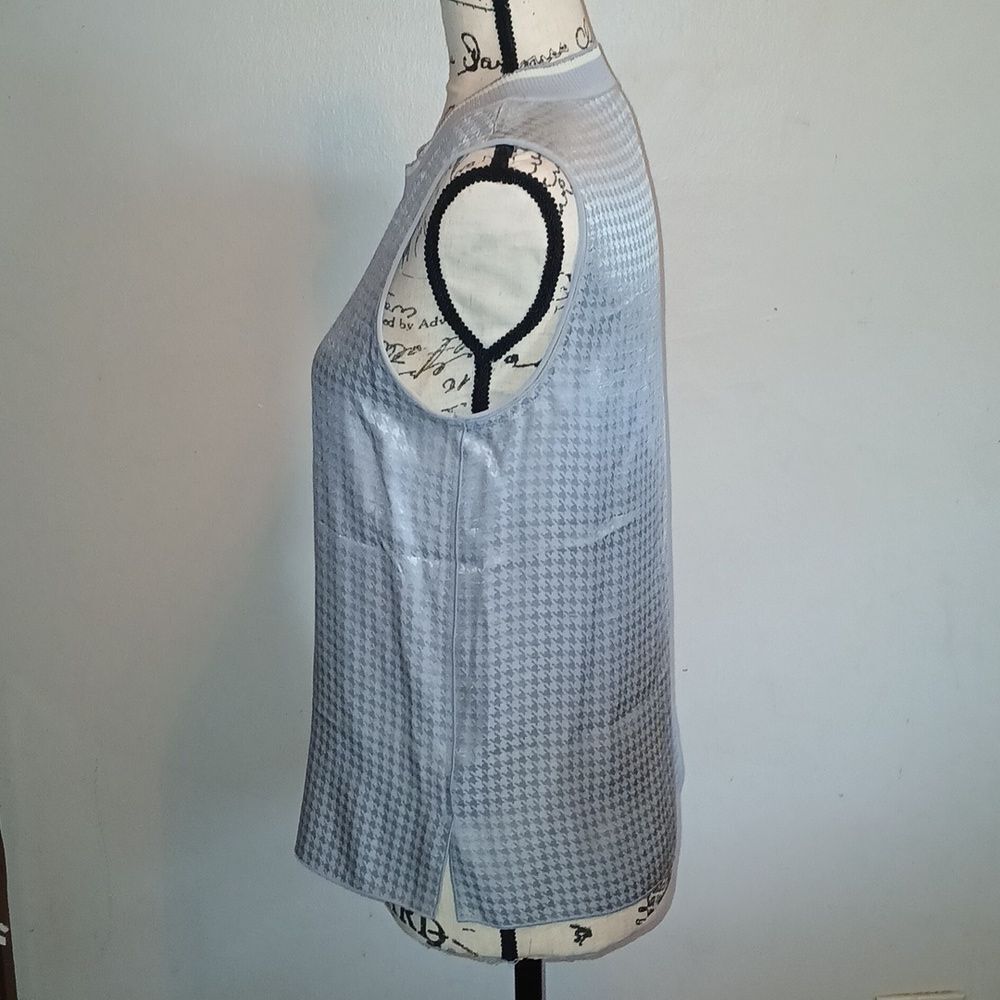 Rag And Bone Gray Sleeveless Houndstooth Top X-Sm… - image 4